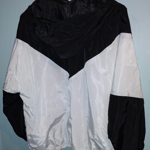 Black & White Windbreaker Jacket - Picture 6 of 11